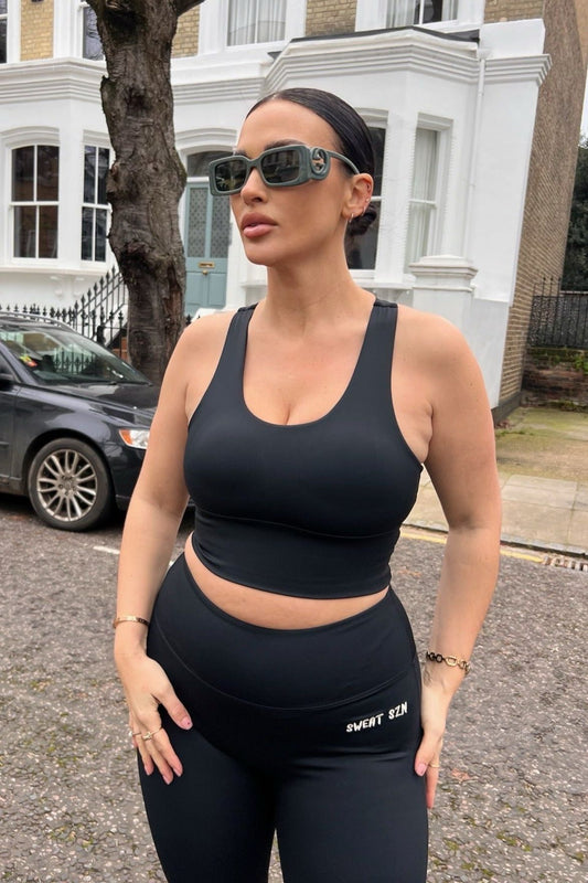 SPORT BLACK CROP TOP