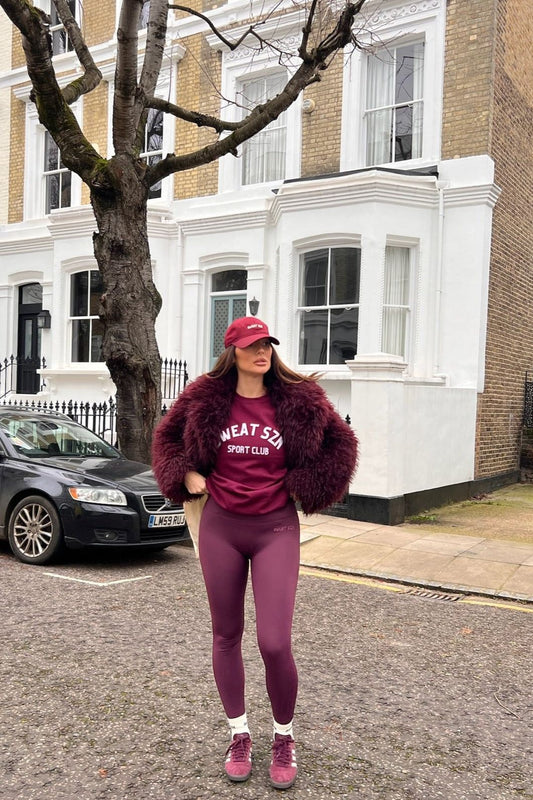 SPORT BURGUNDY LEGGINGS