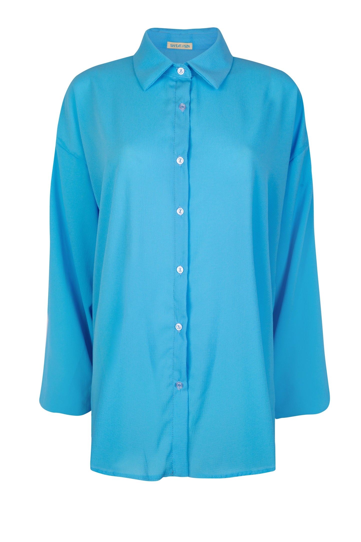 SHEA BLUE OVERSIZED BEACH SHIRT