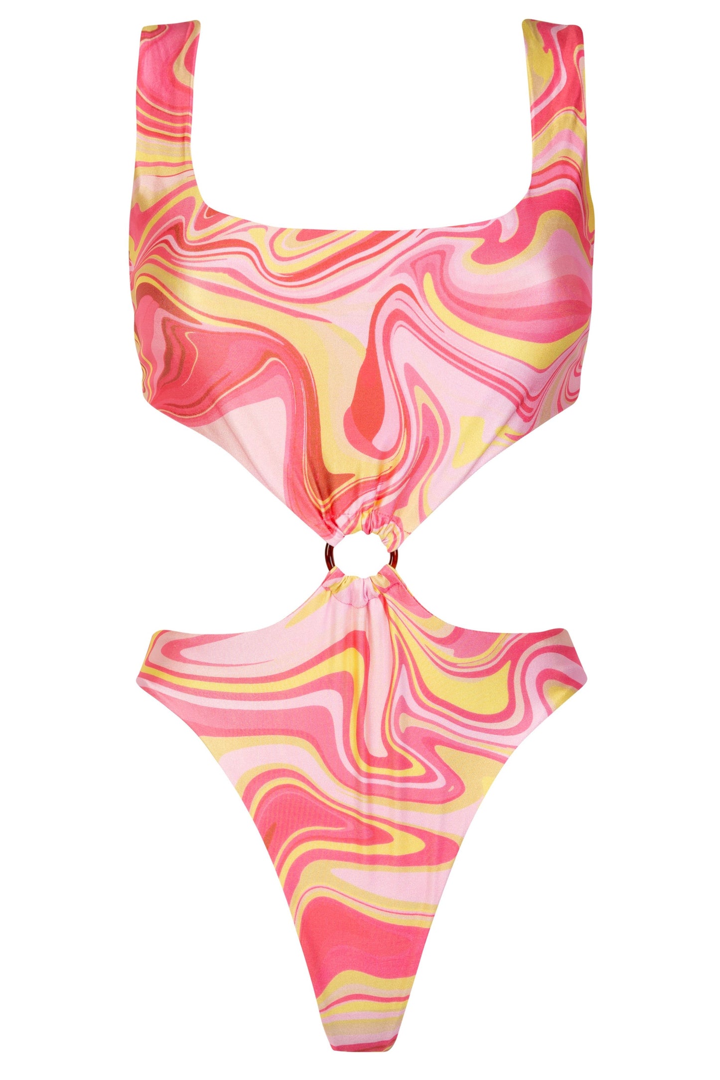 SAFFY MARBLE RING DETAIL SWIMSUIT